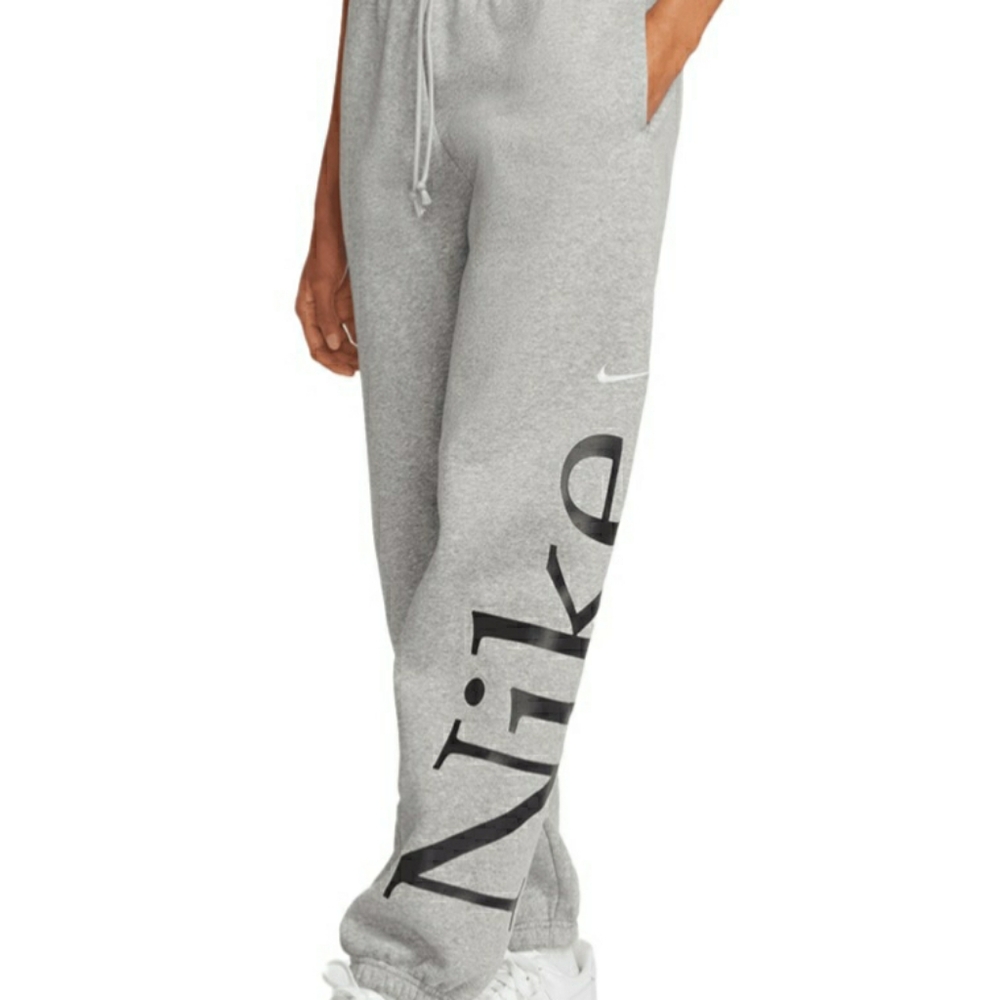 Nike Women's Gray Joggers with Black Logo